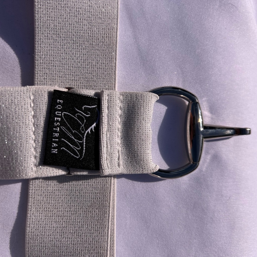 floral Equestrian horse Snaffle Bit Belt 1.5” Elastic one size fits most - Picture 4 of 5